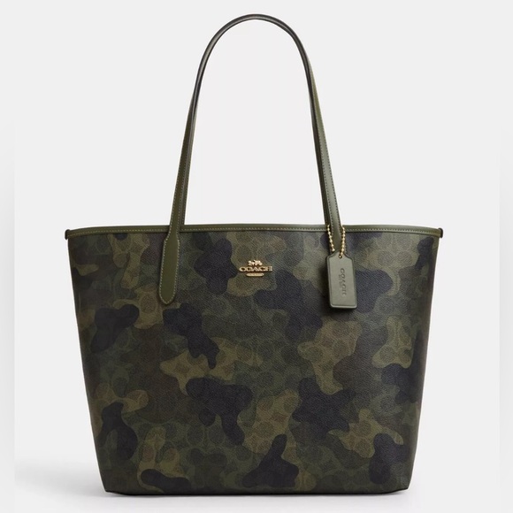 NWT COACH City Tote Bag CV953 In Signature Camo Print Authentic - Picture 6 of 8